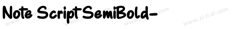 Note Script SemiBold字体转换